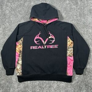 RealTree pink Camo Pullover Hoodie‎ Mens Small Hunting Camouflage Sweater